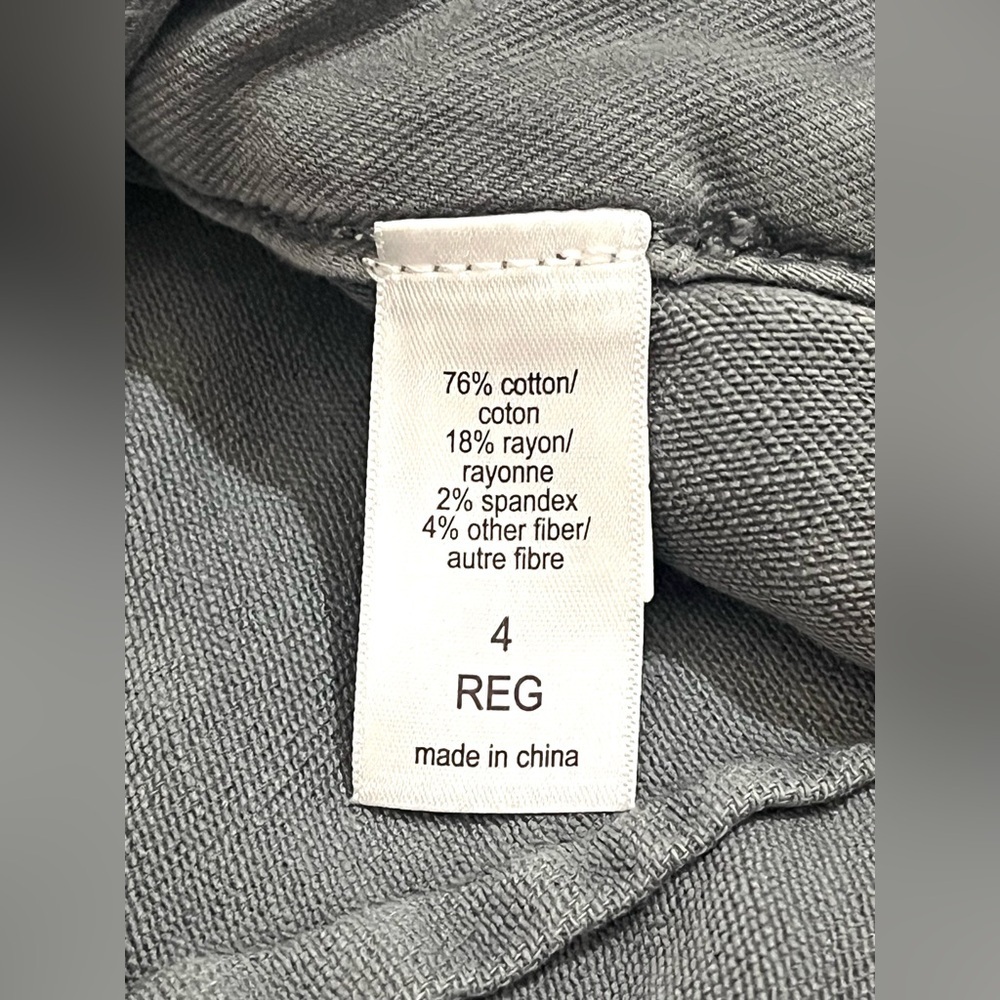 Maurices Women’s Gray Wide Leg Cotton Blend Bottoms with Pockets Casual Pants - Picture 12 of 16